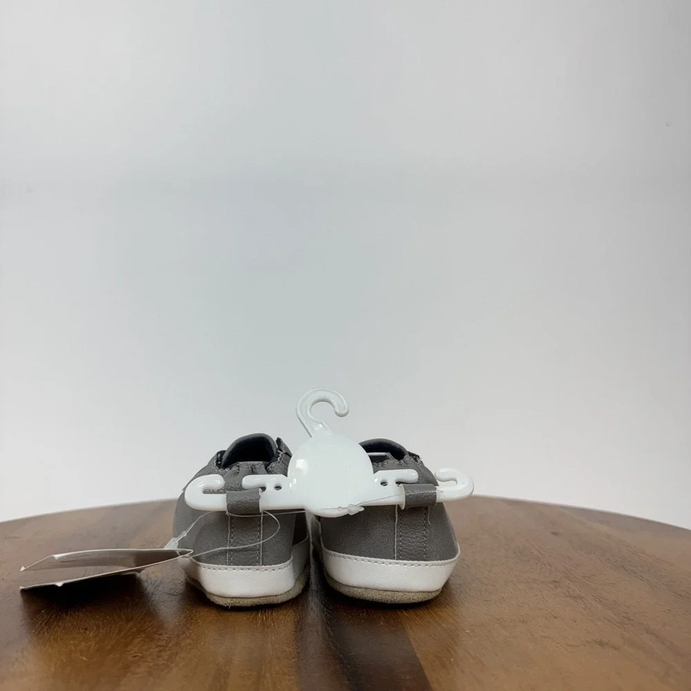 New Infant Robeez‎ Soft Soles Gray Comfort Casual Shoes Size 18-24 Months NWOB